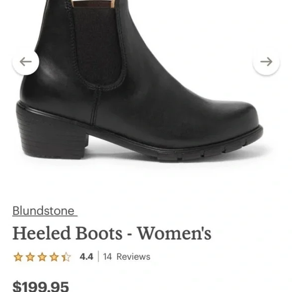 Blundstone Heeled Black Ankle Boots NWOT - Picture 5 of 6